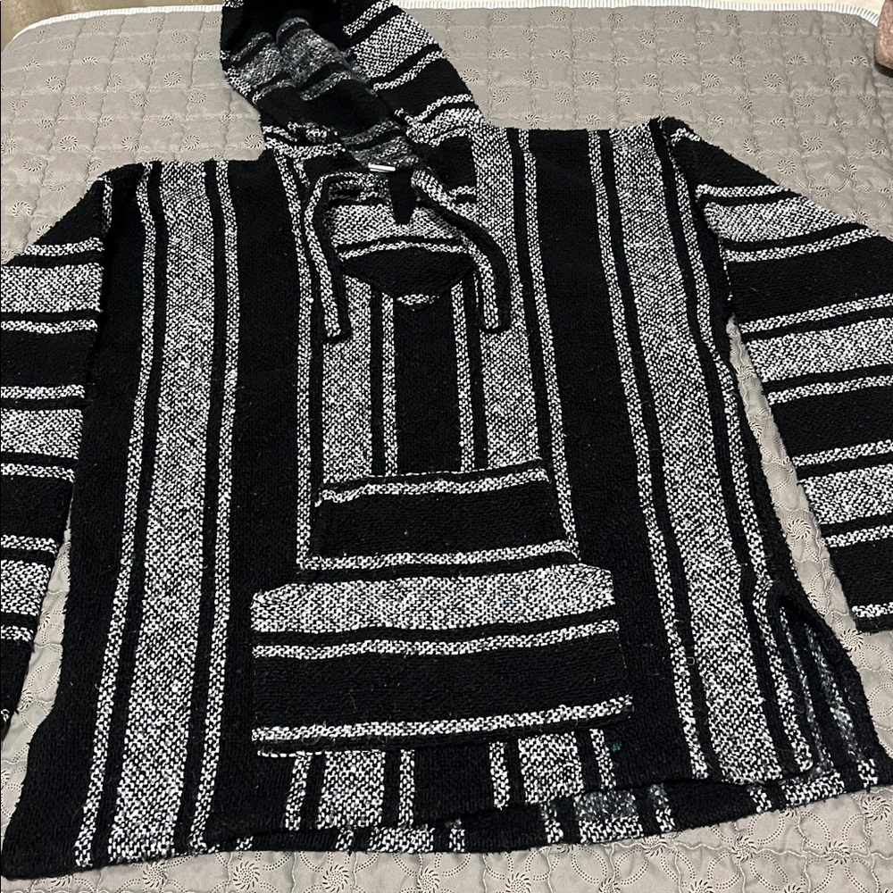Black and Gray Women's Hooded Jacket